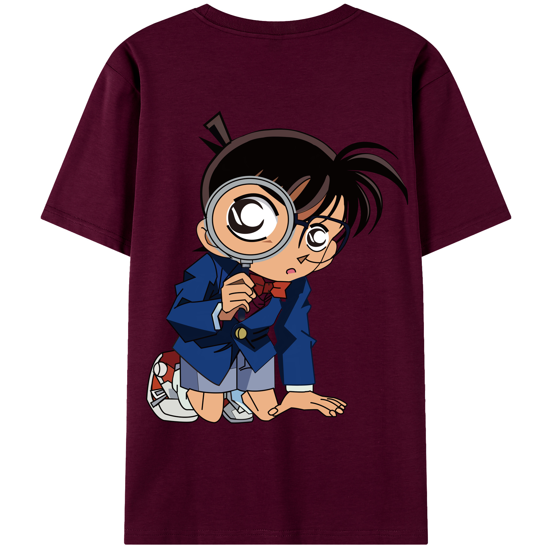 （画像用） 名探偵コナン 江戸川 コナン Detective Conan Conan Edogawa レディース半袖Tシャツ(バックプリント)